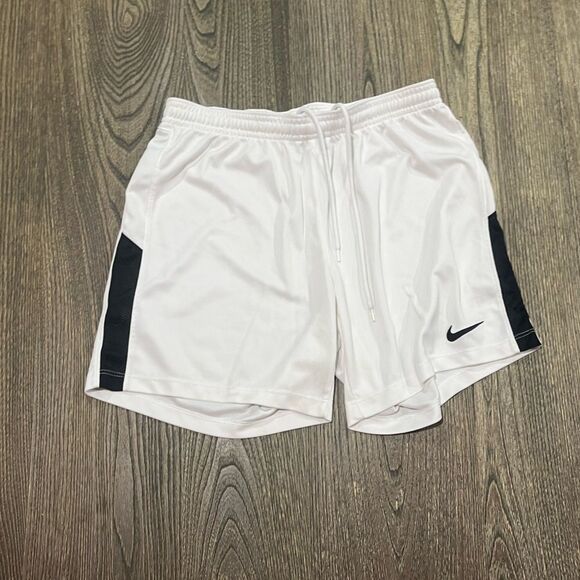 Nike Pants - Nike Dri-FIT League Knit II Soccer Shorts Elastic Waist Pull-On White Size S